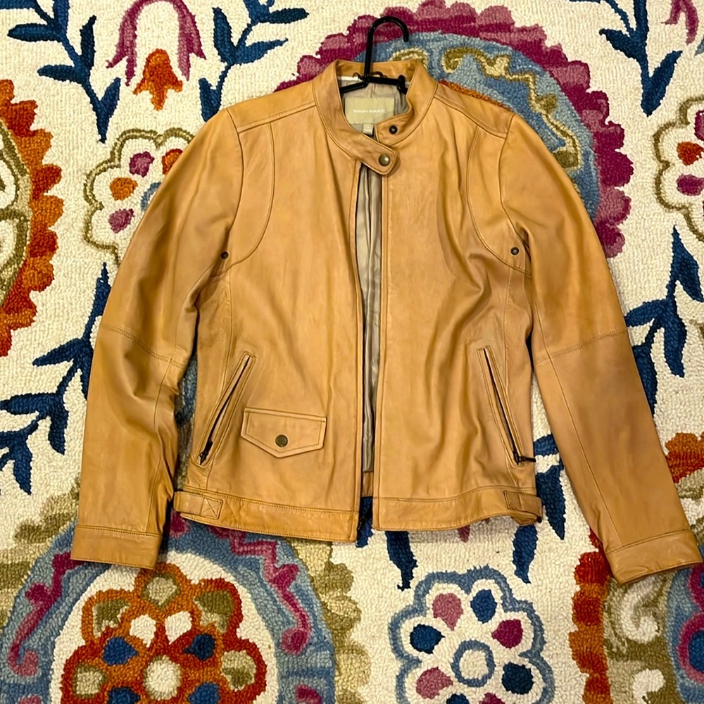 Banana Republic 100% Leather Moto Jacket